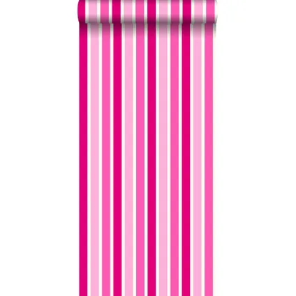 ESTAhome behangpapier strepen roze - 53 cm x 10,05 m - 115818
