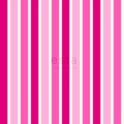 ESTAhome behangpapier strepen roze - 53 cm x 10,05 m - 115818 5