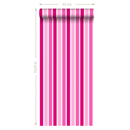 ESTAhome behangpapier strepen roze - 53 cm x 10,05 m - 115818 6