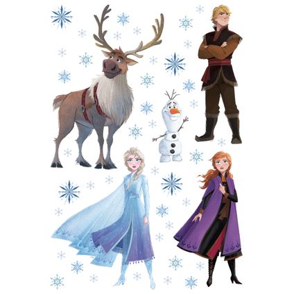 Disney sticker mural La Reine des neiges bleu, marron et violet - 42,5 x 65 cm - 600115