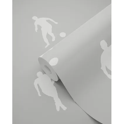 ESTAhome behang voetbalspelers taupe - 53 cm x 10,05 m - 128801 9