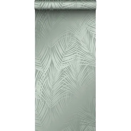 Origin Wallcoverings behang palmbladeren vergrijsd groen - 0,53 x 10,05 m - 347709