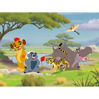 Disney papier peint panoramique La Garde de Roi lion vert, bleu et jaune - 360 x 270 cm - 600593