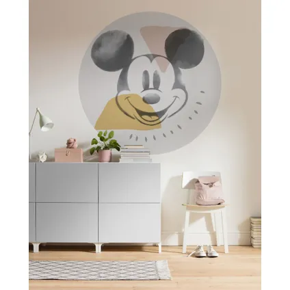 Komar papier peint panoramique rond adhésif Mickey Mouse gris - Ø 128 cm - 610408 2