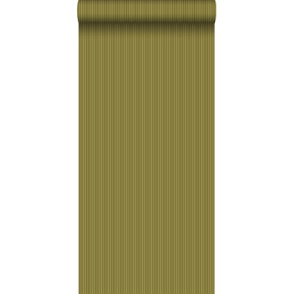 ESTAhome behangpapier fijne strepen legergroen - 53 cm x 10,05 m - 115813