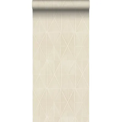 Origin Wallcoverings eco-texture vliesbehangpapier origami motief zand beige