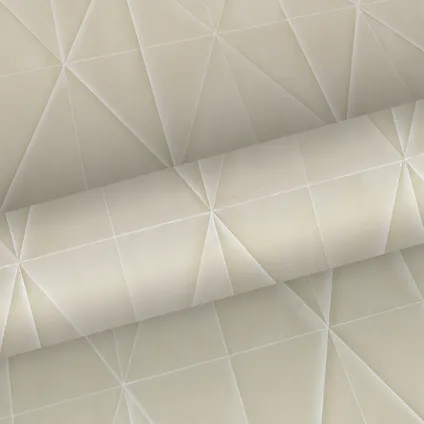 Origin Wallcoverings eco-texture vliesbehangpapier origami motief zand beige 7