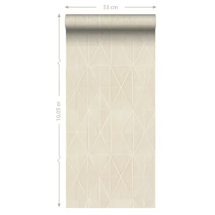 Origin Wallcoverings eco-texture vliesbehangpapier origami motief zand beige 9