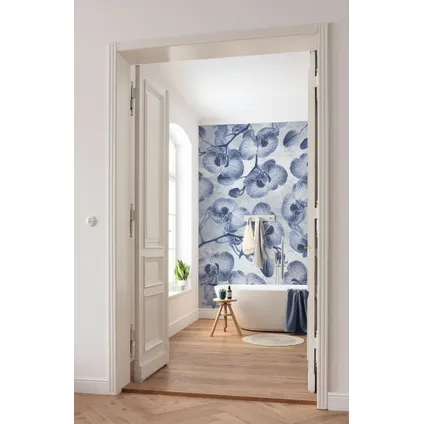 Komar papier peint panoramique Orchidée bleu - 200 x 250 cm - 611185 2