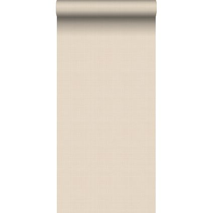 ESTAhome behangpapier linnenstructuur zand beige - 53 cm x 10,05 m - 139545