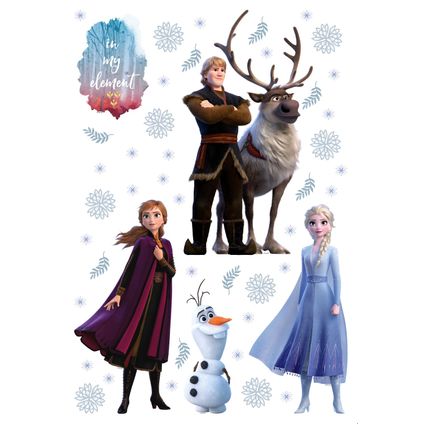 Disney sticker mural La Reine des neiges bleu, marron et violet - 65 x 85 cm - 600168