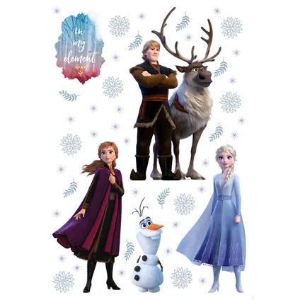 Disney sticker mural La Reine des neiges bleu, marron et violet - 65 x 85 cm - 600168 2