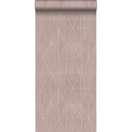 ESTAhome eco-texture vliesbehangpapier origami motief oudroze - 0,53 x 10,05 m