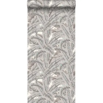 Origin Wallcoverings behang palmbladeren klei grijs - 53 cm x 10,05 m - 347439