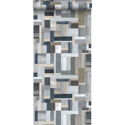 ESTAhome behang sloophout grijs - 53 cm x 10,05 m - 138516