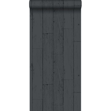 Origin Wallcoverings behangpapier verweerde houten planken antraciet grijs