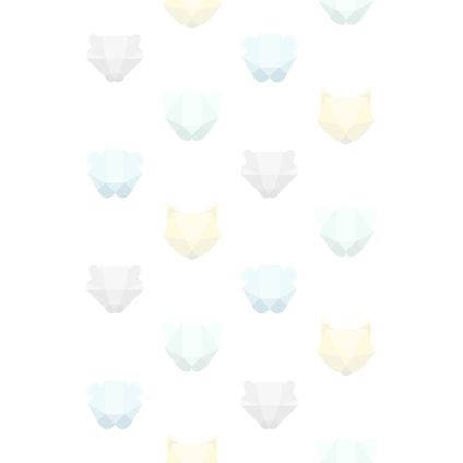 papier peint panoramique têtes d'animaux origami