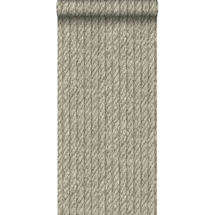 ESTAhome behang touw-motief taupe - 138247 - 53 cm x 10,05 m