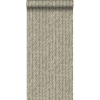 ESTAhome behangpapier touw-motief taupe - 53 cm x 10,05 m - 138247