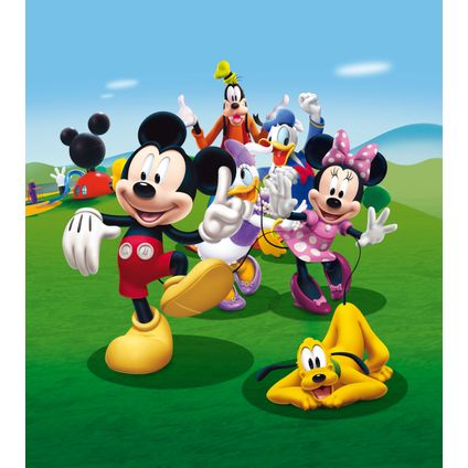 Disney fotobehangpapier Mickey Mouse groen, blauw en geel - 180 x 202 cm - 600617