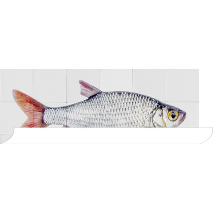 ESTAhome sticker mural poisson gris et rouge - 97 x 48,5 cm - 159029 5