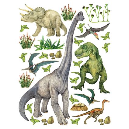 Sanders & Sanders muursticker dinosaurussen groen - 85 x 65 cm - 601355