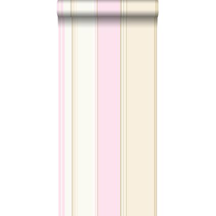 ESTAhome papier peint à rayures rose clair - 53 cm x 10,05 m - 115720