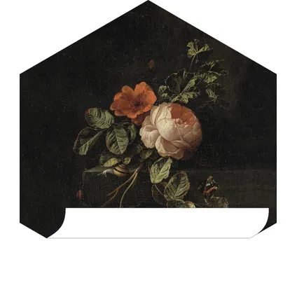 ESTAhome muursticker bloemstilleven donker rood en zwart - 70 x 81 cm - 158997 8
