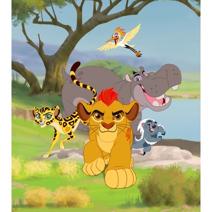 Disney papier peint panoramique La Garde de Roi lion vert, bleu et jaune - 180 x 202 cm - 600622