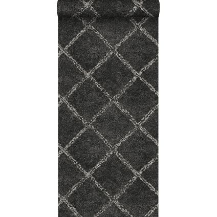 ESTAhome behang oosters berber tapijt warm grijs - 53 cm x 10,05 m - 148667