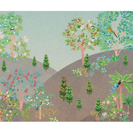 Komar papier peint panoramique Persian Garden multicolore - 300 x 250 cm - 611207