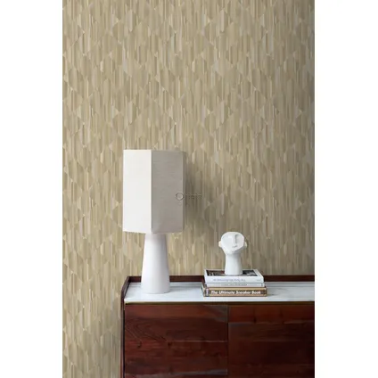 Origin Wallcoverings papier peint imitation bois en 3D beige - 50 x 900 cm - 347866 2