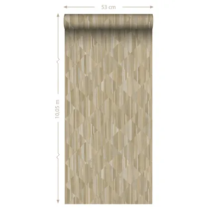 Origin Wallcoverings papier peint imitation bois en 3D beige - 50 x 900 cm - 347866 8
