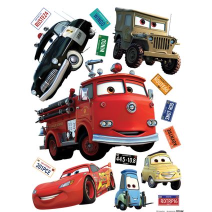 Disney sticker mural Cars rouge, beige et noir - 65 x 85 cm - 600154