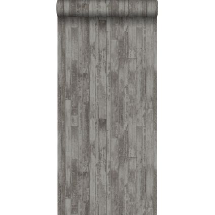 ESTAhome papier peint imitation bois brun grisé taupe - 53 cm x 10,05 m - 128839
