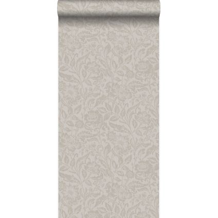 Origin Wallcoverings behangpapier bloemen licht taupe - 53 cm x 10,05 m - 347023
