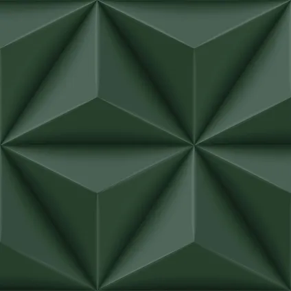 Origin Wallcoverings eco-texture vliesbehangpapier grafisch 3D motief donkergroen 8