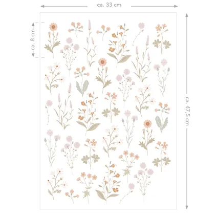 ESTAhome muursticker veldbloemen multicolor - 33 cm x 47,5 cm - 156119 6