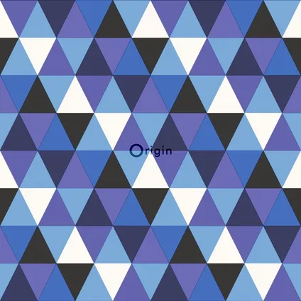 Origin Wallcoverings behang grafische driehoeken blauw - 53 cm x 10,05 m - 347205 5