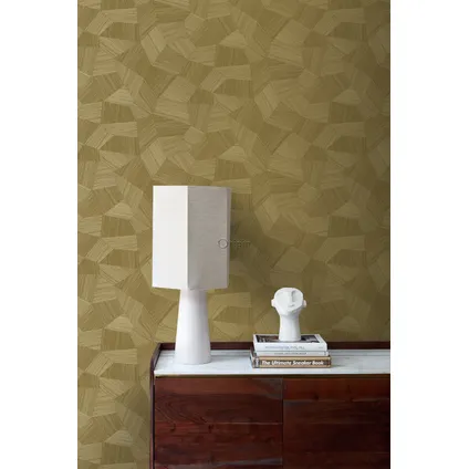 Origin Wallcoverings eco-texture vliesbehang grafisch 3D motief goud - 0.53 x 10.05 m 3
