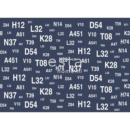 ESTAhome fotobehangpapier zeilboot nummeringen blauw - 400 x 279 cm - 156435