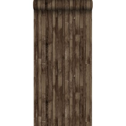ESTAhome behang sloophout donkerbruin - 53 cm x 10,05 m - 138813