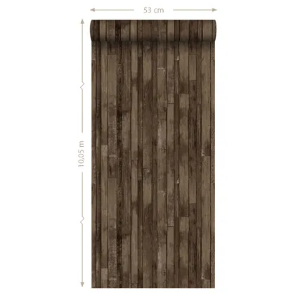 ESTAhome behang sloophout donkerbruin - 53 cm x 10,05 m - 138813 10