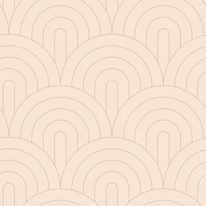 ESTAhome behang art deco bogen licht perzikroze en roségoud - 0,53 x 10,05 m - 139216 8