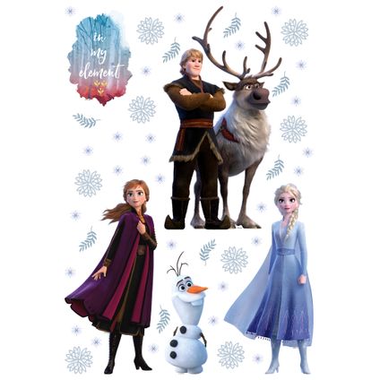 Disney sticker mural La Reine des neiges bleu, marron et violet - 42,5 x 65 cm - 600114