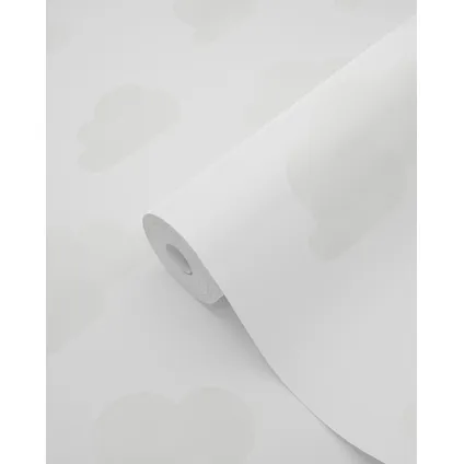 ESTAhome behangpapier wolkjes lichtgrijs en wit - 53 cm x 10,05 m - 138945 9