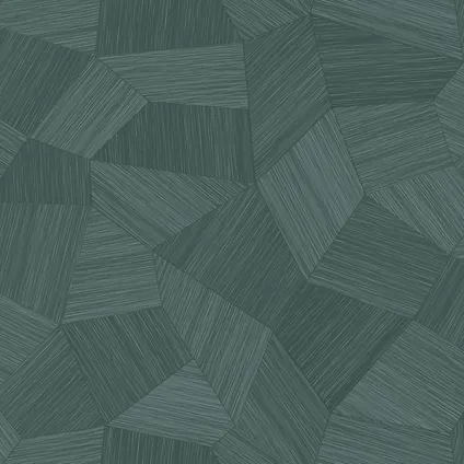 Origin Wallcoverings eco-texture vliesbehangpapier grafisch 3D motief petrolgroen 8
