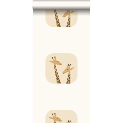 ESTAhome papier peint girafes beige - 53 cm x 10,05 m - 115833