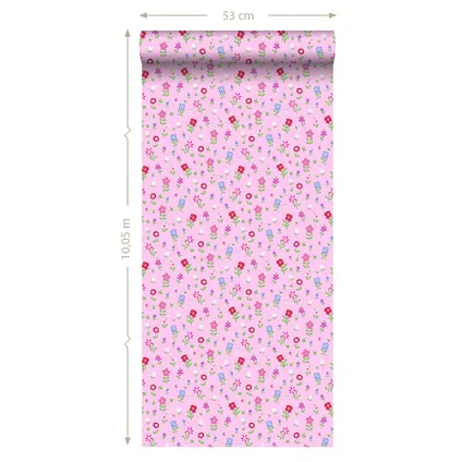 ESTAhome behangpapier bloemen roze - 53 cm x 10,05 m - 137318 7