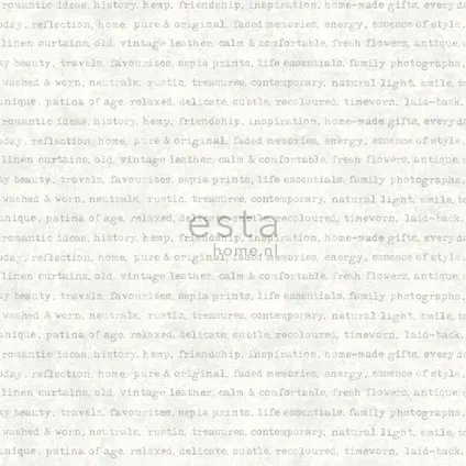 ESTAhome behangpapier tekst grijs op witte gemeleerde achtergrond - 53 cm x 10,05 m 7